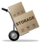 Storage Package Shows Storehouse Container And Storing Stock Photo