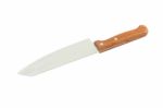 Kitchen Knife From Blade Handle On White Background Stock Photo