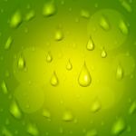 Rain Drop Represents Droplet Precipitate And Green Stock Photo