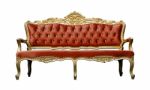 Vintage Luxury Scarlet Sofa Armchair Isolated On White Stock Photo