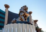 View Of The Mgm Lion In Las Vegas Stock Photo