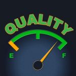 Quality Gauge Indicates Perfect Indicator And Satisfaction Stock Photo