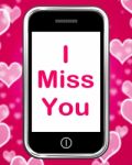 I Miss You On Phone Means Sad Longing Relationship Stock Photo