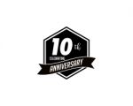 Ten Year Anniversary Badge Stock Photo