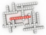 3d Image Harassment Issues Concept Word Cloud Background Stock Photo