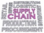 3d Imagen Supply Chain  Issues Concept Word Cloud Background Stock Photo