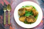 Stir Fried Sea Bass With Celery Stock Photo