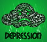 Depression Word Means Lost Hope And Anxious Stock Photo