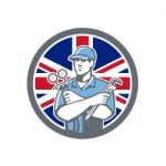 British Refrigeration Mechanic Icon Stock Photo