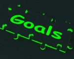 Goals Puzzle Showing Aspirations And Objectives Stock Photo