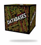 Databases Word Indicates Info Words And Text Stock Photo