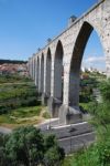 Aqueduct In Lisbon Stock Photo