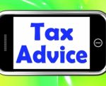 Tax Advice On Phone Shows Taxation Irs Help Stock Photo