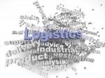 3d Imagen Logistics  Issues Concept Word Cloud Background Stock Photo