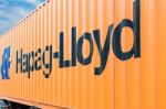 Hapag Lloyd Container On A Trailer Stock Photo