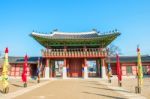 Hwaseong Fortress In Suwon,famous In Korea Stock Photo