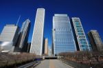 Chicago Buildings With Road Stock Photo