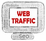 Web Traffic Represents Www Computer And Customer Stock Photo