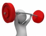 Weight Lifting Represents Physical Activity And Empowerment 3d R Stock Photo