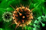 3d Render Corona Virus Disease Covid-19. Microscopic View Of A Infectious Virus Stock Photo