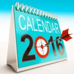 2016 Calendar Shows Year Planner And Schedule Stock Photo