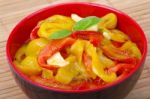 Salad Of Roasted Peppers Stock Photo