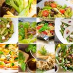 Healthy And Tasty Italian Food Collage Stock Photo
