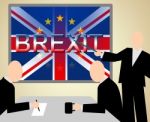Brexit Seminar Means Uk Voting Seminars And Presentation Stock Photo