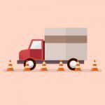 Truck With Traffic Cones Stock Photo