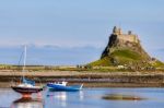 View Of Holy Isalnd Lindisfarne Stock Photo