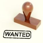 Wanted Rubber Stamp Stock Photo