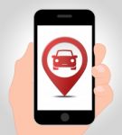 Car Location Online Means Drive Place And Www Stock Photo