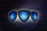 3d Illustration Security Concept - Shield  Stock Photo