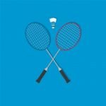 Badminton Flat Icon   Illustration  Stock Photo