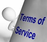 Terms Of Service Sign Shows User And Provider Agreement Stock Photo