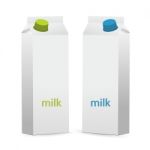 Milk Packets Stock Photo
