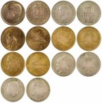 Old Vintage Coins Of Greece Stock Photo