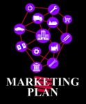Marketing Plan Shows Emarketing Programme And System Stock Photo