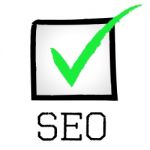 Seo Tick Shows Passed Online And Search Stock Photo