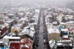 View Over Reykjavik From Hallgrimskirkja Church Stock Photo