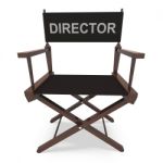 Director's Chair Shows Movie Producer Or Filmmaker Stock Photo