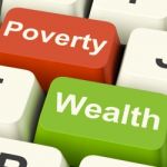 Poverty And Wealth Computer Keys Stock Photo
