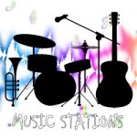 Music Stations Shows Sound Tracks And Audio Stock Photo