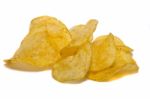 Yellow Potato Chips Stock Photo