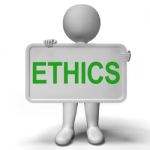 Ethics Sign Showing Values Ideology And Principles Stock Photo