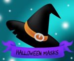 Halloween Masks Represents Trick Or Treat And Autumn Stock Photo