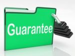 Guarantee Security Shows Private Privacy And Warranteed Stock Photo