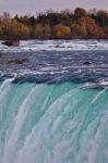 Beautiful Isolated Picture Of Amazing Powerful Niagara Waterfall Stock Photo