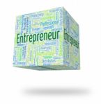 Entrepreneur Word Indicates Business Person And Businessman Stock Photo