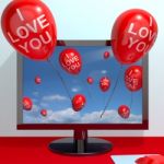 I Love You Balloons Stock Photo